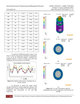 Analysis and Optimisation of High Pressure Die Casting Parameters to ...