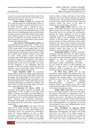 Goods and Services Tax: Benefits and its Impact on Indian Economy | PDF