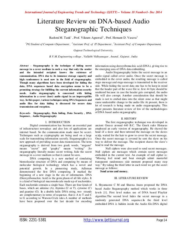 Literature review of molecular computing