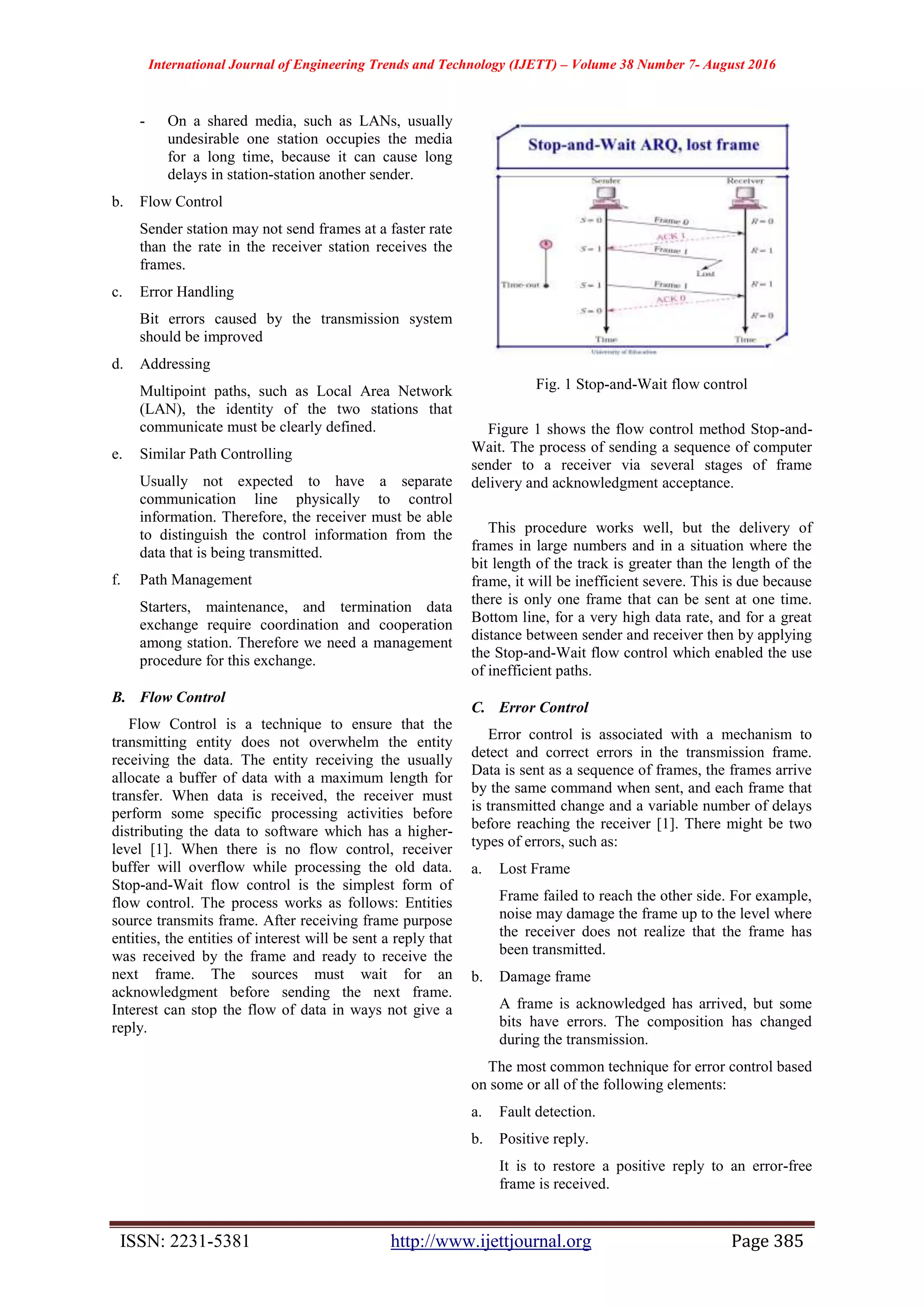 Stop-and-Wait ARQ Technique for Repairing Frame and Acknowledgment ...