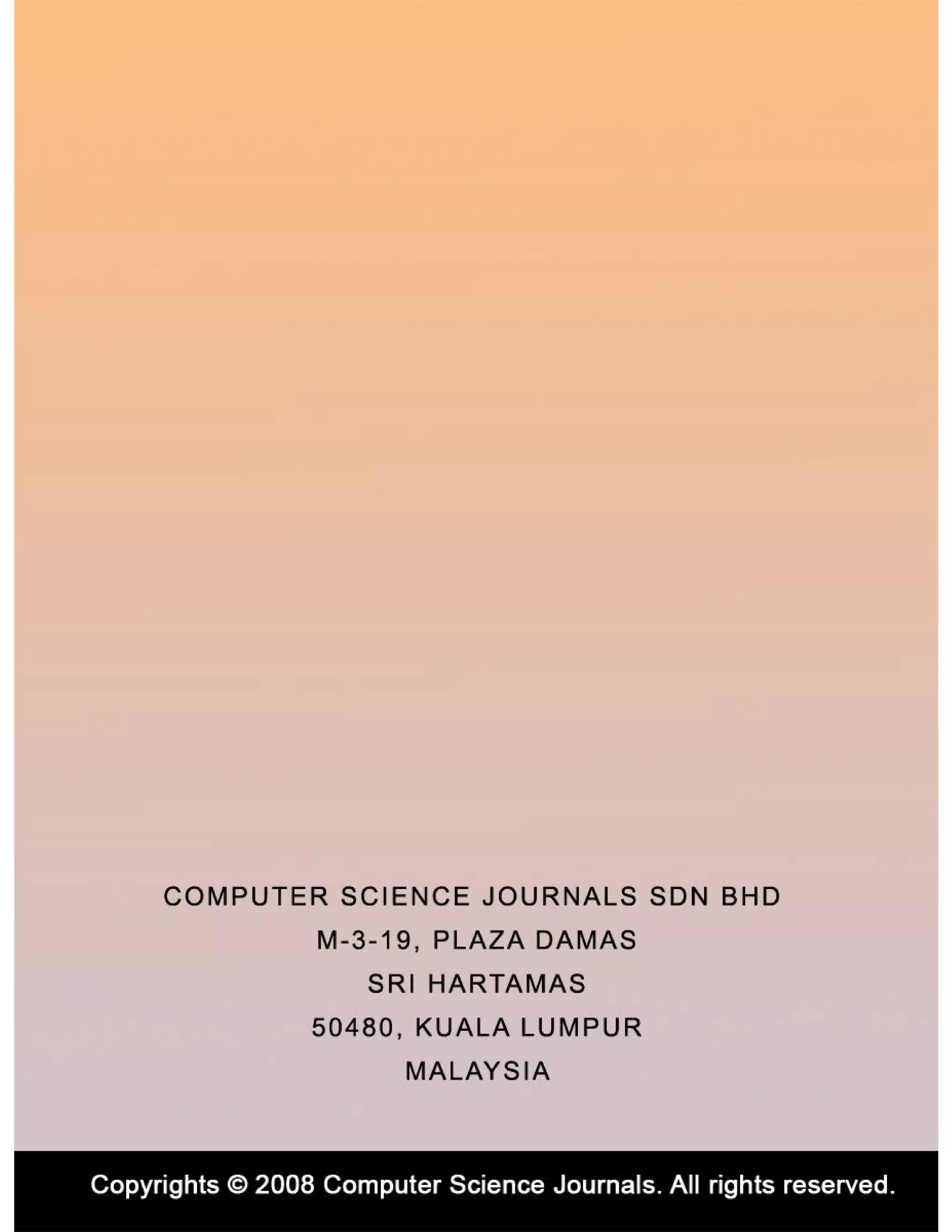 International Journal of Engineering (IJE) Volume (4) Issue (4)