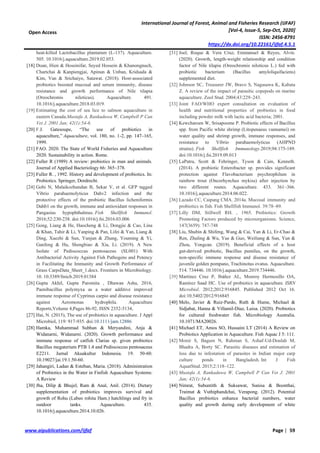 A review: Application of probiotics in aquaculture | PDF