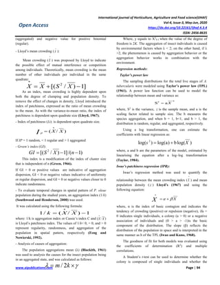 Examining the spatial distribution pattern and optimum sample size for ...