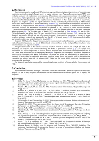 Neuroendocrine Carcinoma of the Stomach: A Case Report | PDF