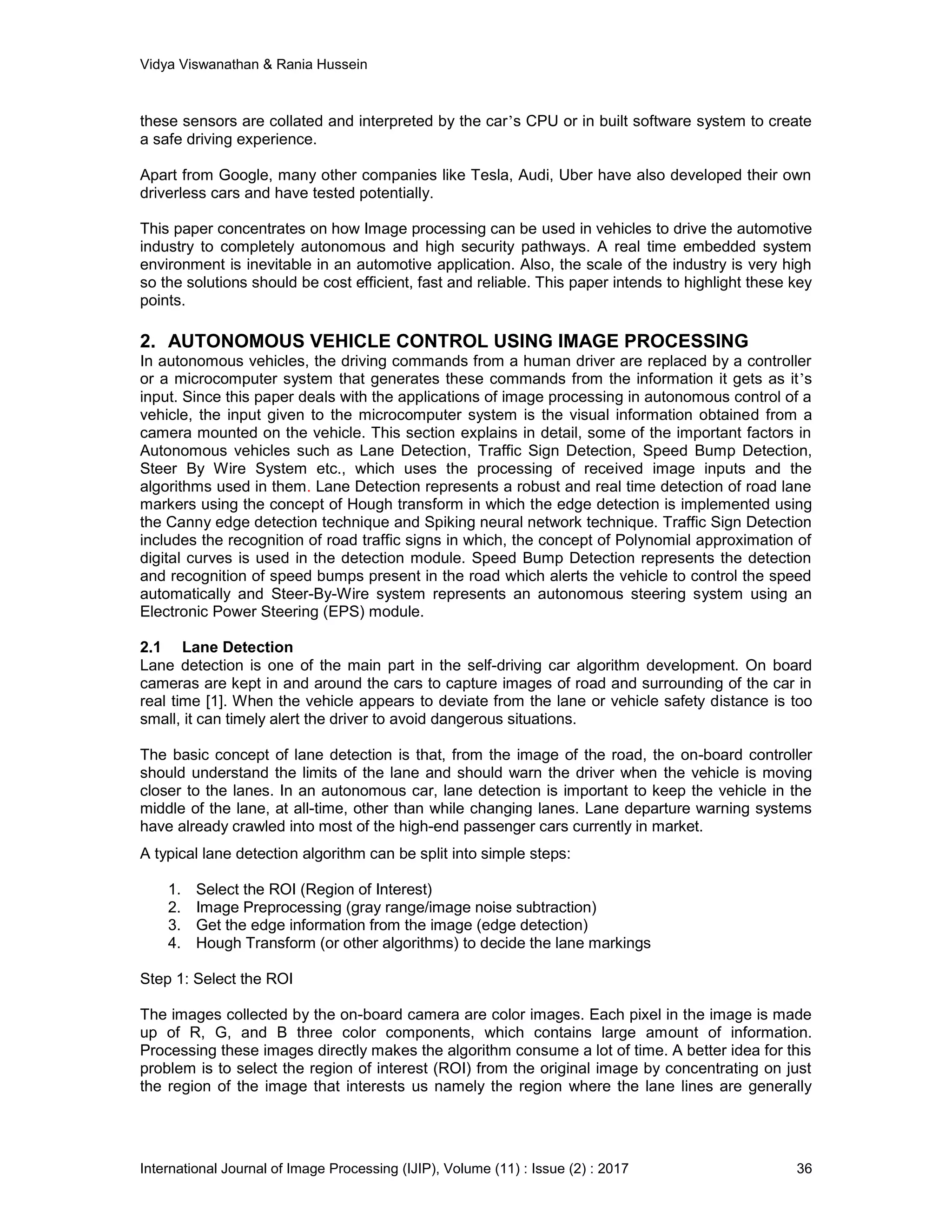 Applications of Image Processing and Real-Time embedded Systems in ...