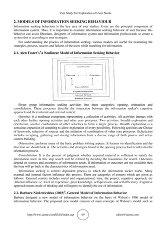 USER STUDY FOR EXPLORATION OF USERS NEEDS | PDF