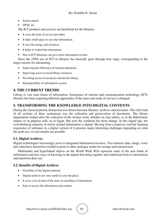 DIGITAL LIBRARY SERVICES IN THE DIGITAL AGE | PDF