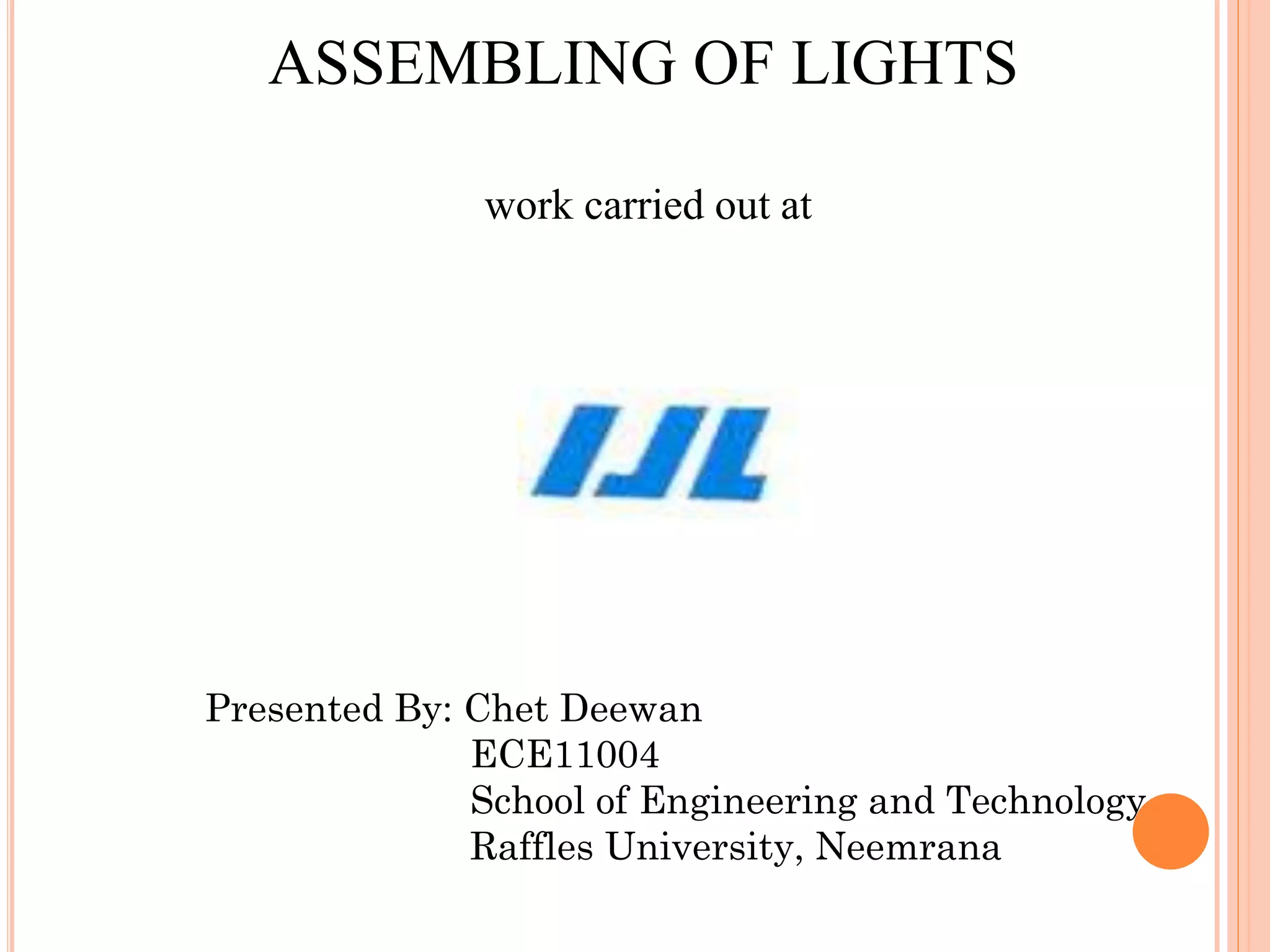 Indian Japan lighting Pvt. Ltd. PPT
