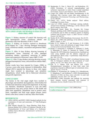 Histopathological Impact of Dimethoate on the Kidney of Freshwater Fish ...