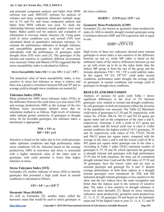 Study of Drought Tolerance in Bread Wheat Cultivars Using Biplot | PDF