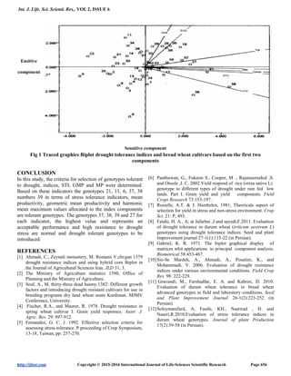 Study of Drought Tolerance in Bread Wheat Cultivars Using Biplot | PDF