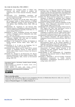 Zooplankton Diversity in Madduvalasa Reservoir, India | PDF