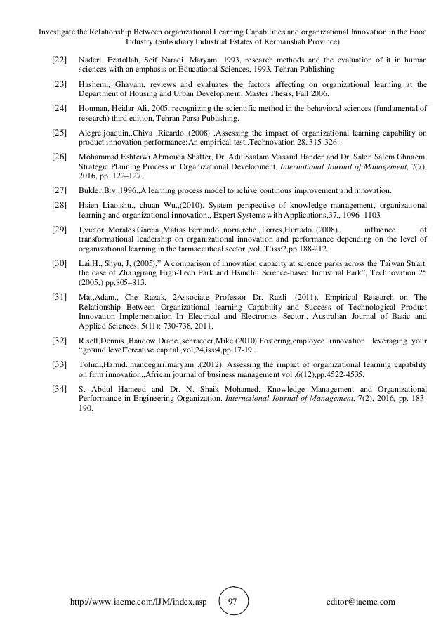 Dissertation learning organisation