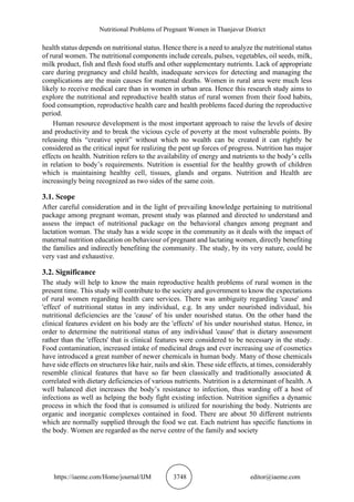 NUTRITIONAL PROBLEMS OF PREGNANT WOMEN IN THANJAVUR DISTRICT | PDF