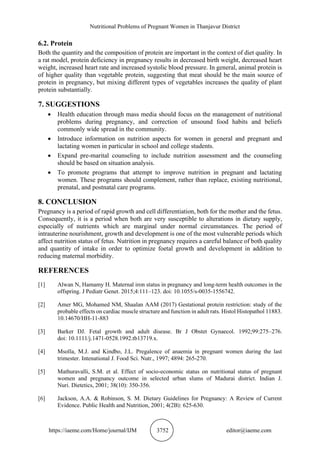 NUTRITIONAL PROBLEMS OF PREGNANT WOMEN IN THANJAVUR DISTRICT | PDF