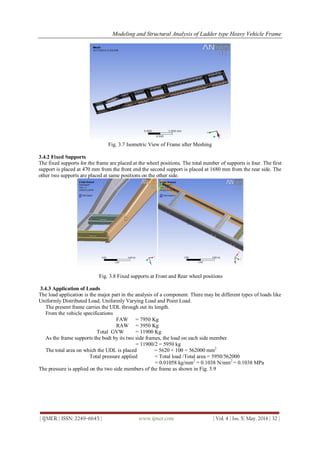 Modeling and Structural Analysis of Ladder Type Heavy Vehicle Frame | PDF