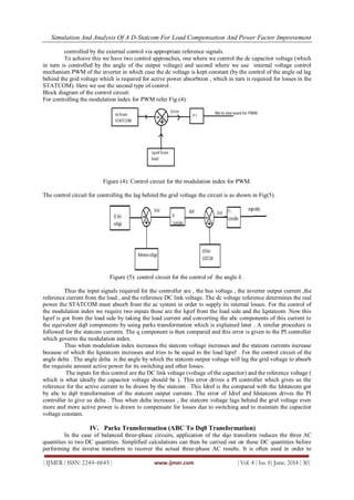 Simulation and Analysis of a D-STATCOM for Load Compensation and Power ...