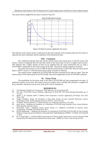 Simulation and Analysis of a D-STATCOM for Load Compensation and Power ...