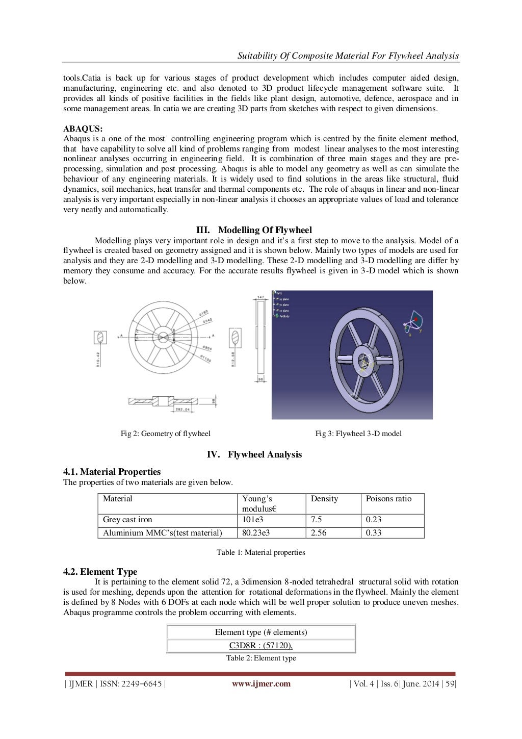 Suitability of Composite Material for Flywheel Analysis