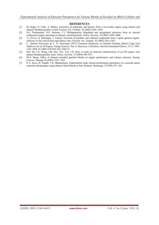 Experimental Analysis of Emission Parameters for Various Blends of ...