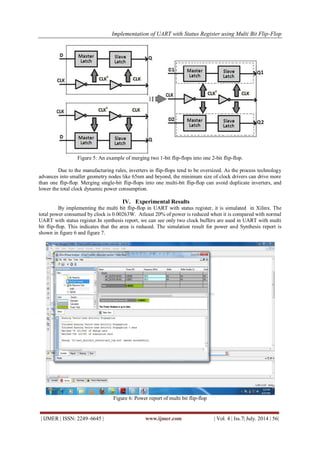 Implementation of UART with Status Register using Multi Bit Flip-Flop | PDF
