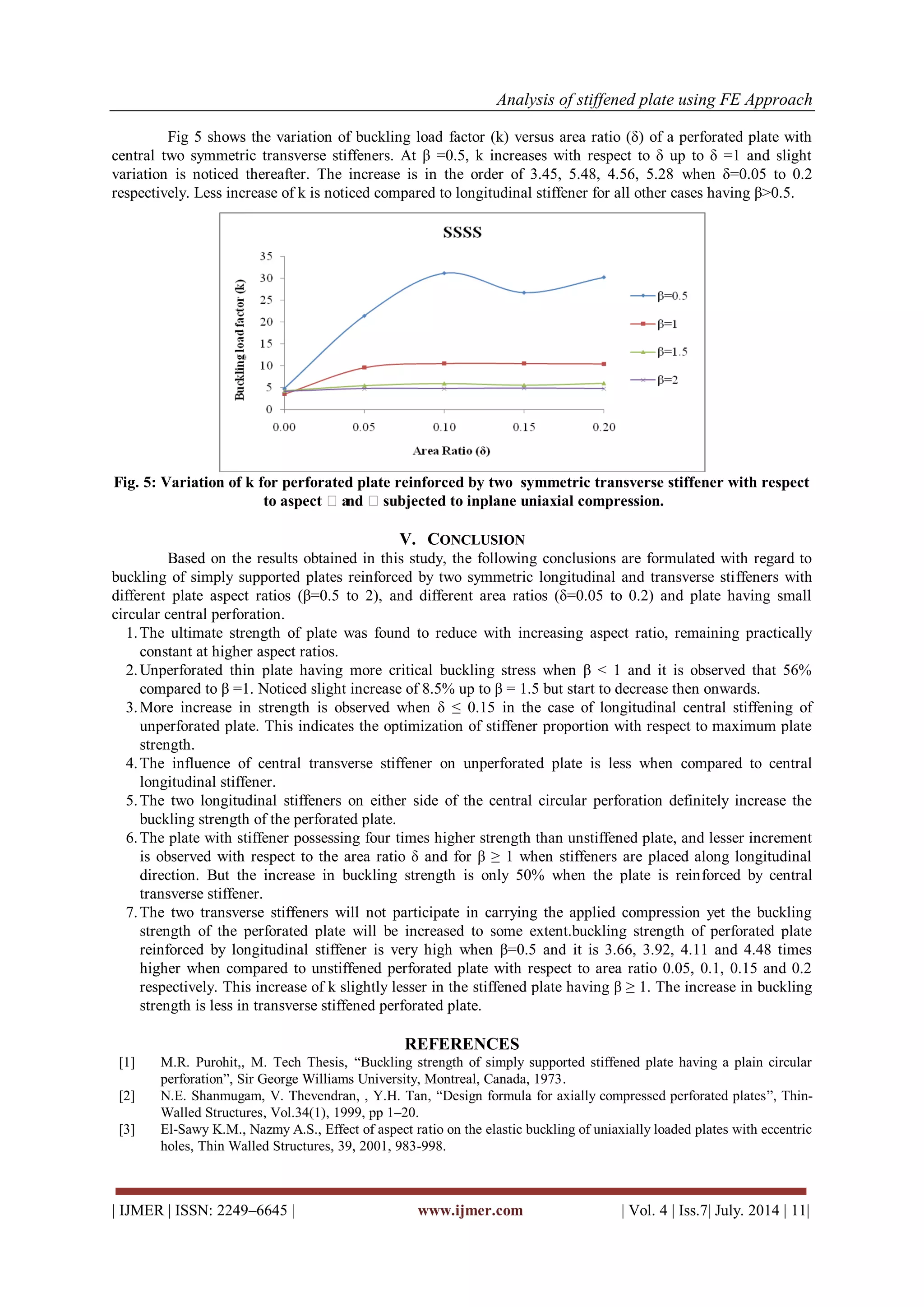 Analysis of stiffened plate using FE Approach | PDF