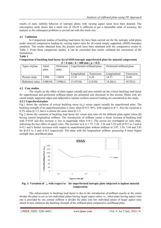 Analysis of stiffened plate using FE Approach | PDF