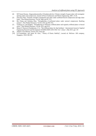 Analysis of stiffened plate using FE Approach | PDF