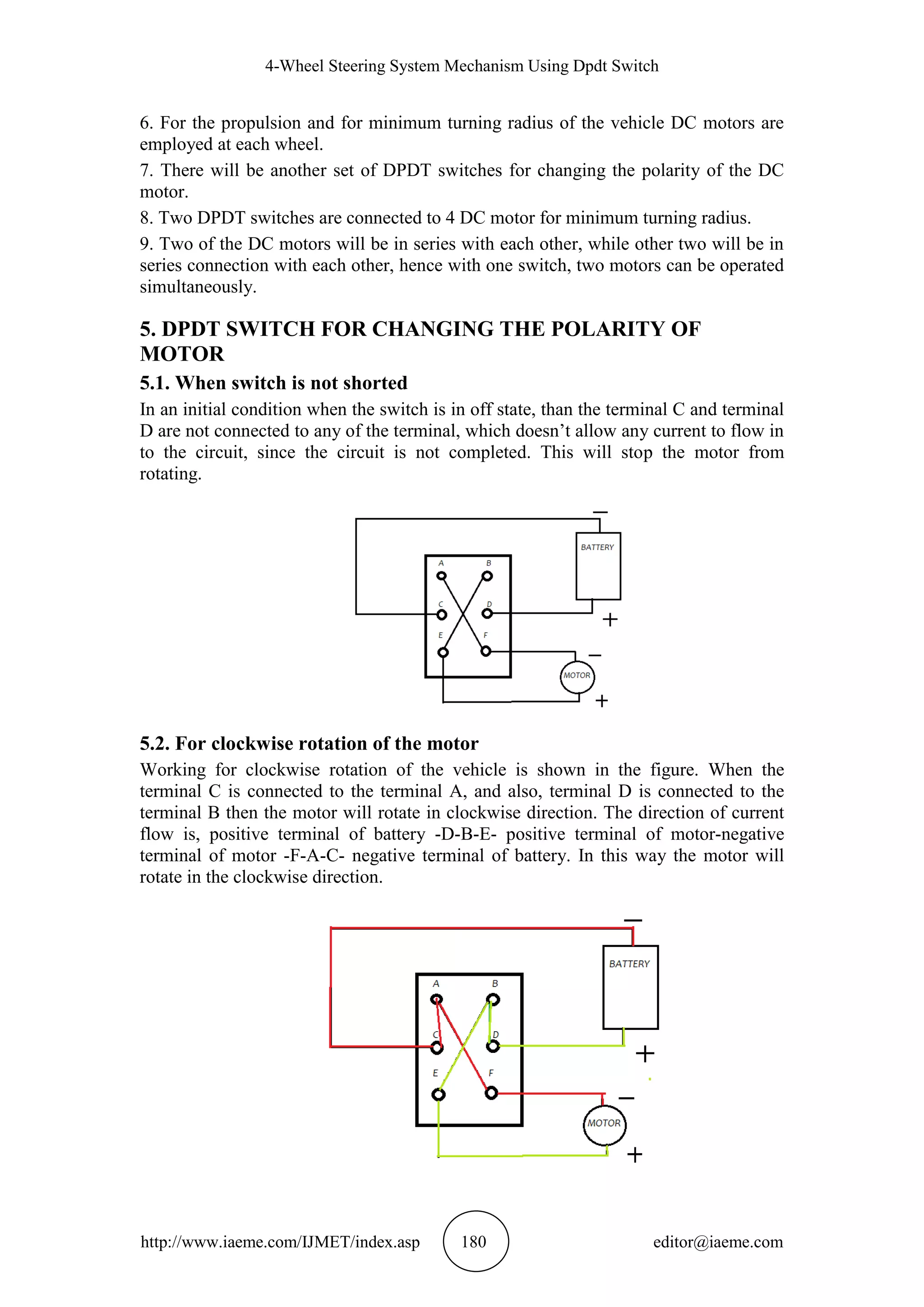 4-WHEEL STEERING SYSTEM MECHANISM USING DPDT SWITCH | PDF | Radio ...