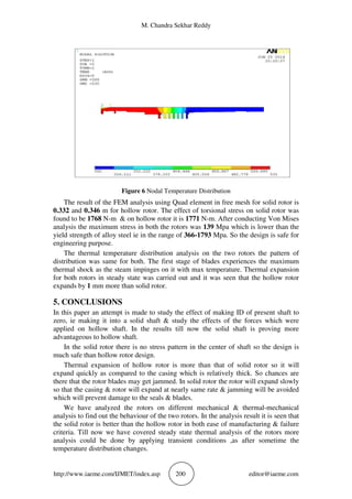 DESIGN AND ANALYSIS OF STEAM TURBINE ROTOR | PDF