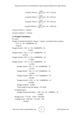 DESIGN AND ANALYSIS OF LEAF SPRING BY USING COMPOSITE MATERIAL FOR ...