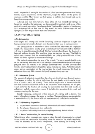 DESIGN AND ANALYSIS OF LEAF SPRING BY USING COMPOSITE MATERIAL FOR ...
