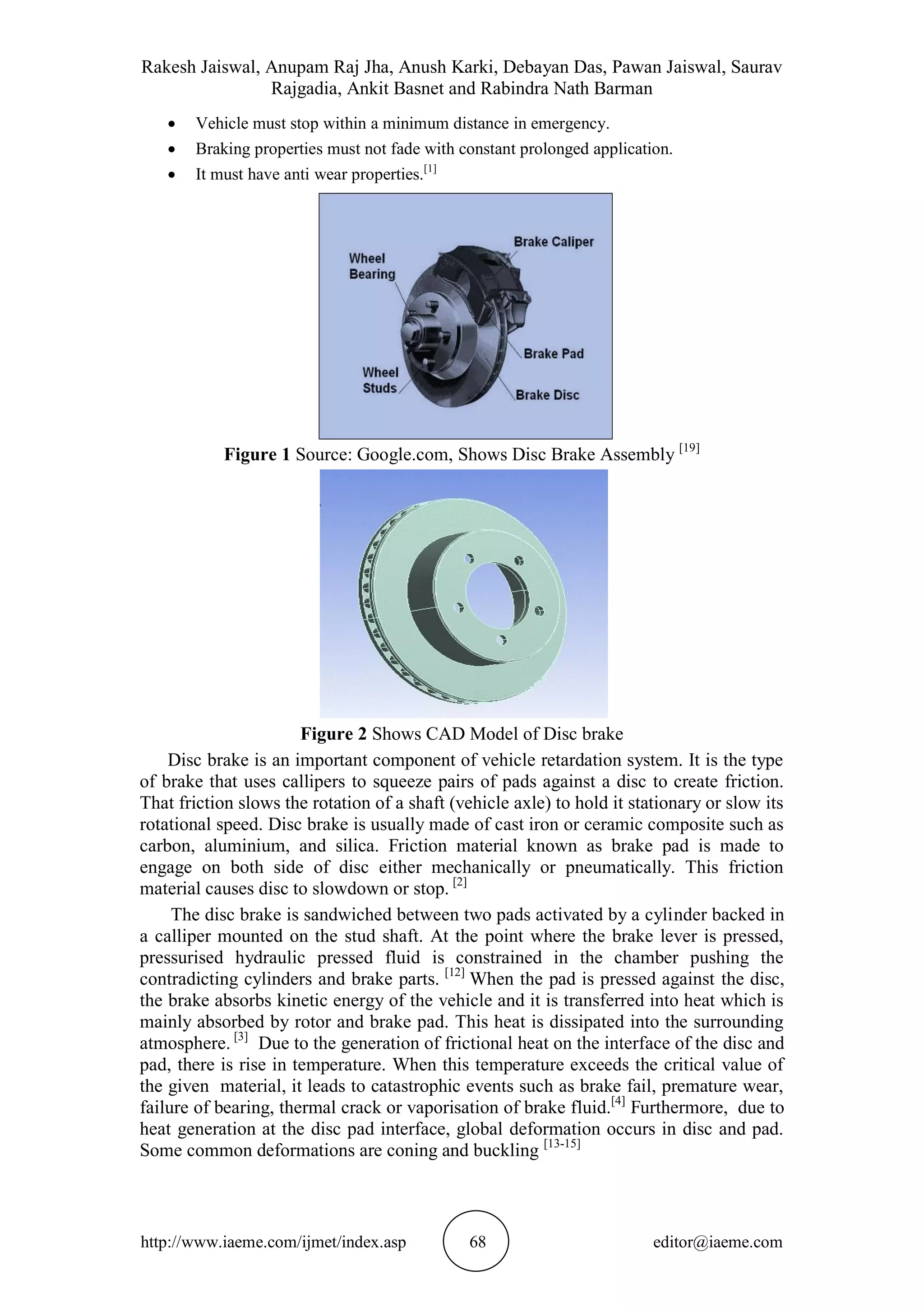 STRUCTURAL AND THERMAL ANALYSIS OF DISC BRAKE USING SOLIDWORKS AND ...