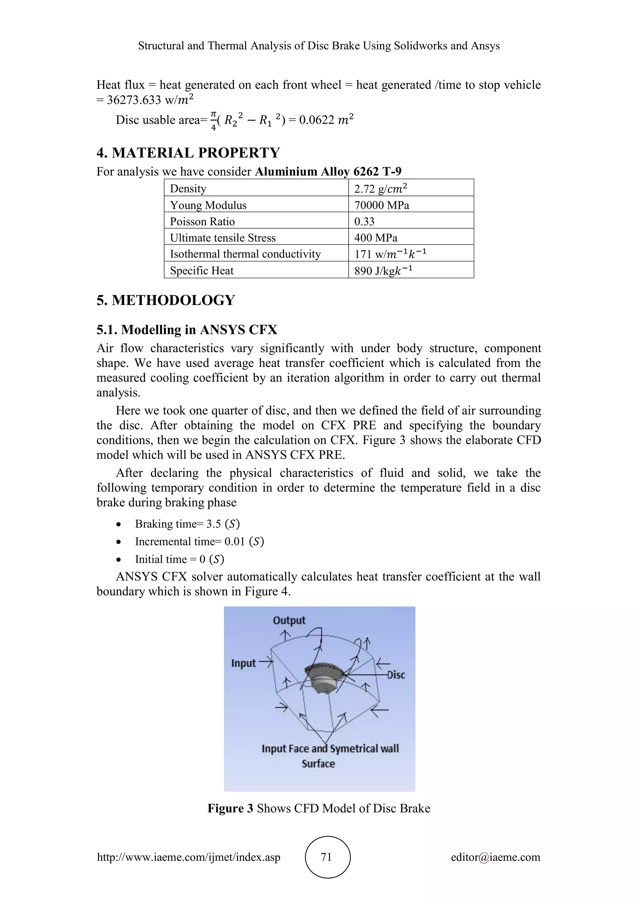 STRUCTURAL AND THERMAL ANALYSIS OF DISC BRAKE USING SOLIDWORKS AND ...