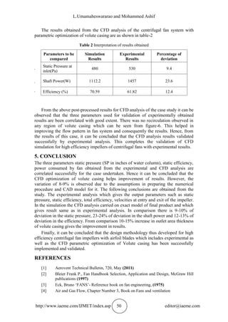 FLUID FLOW ANALYSIS OF CENTRIFUGAL FAN BY USING FEM | PDF