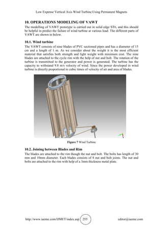 LOW EXPENSE VERTICAL AXIS WIND TURBINE USING PERMANENT MAGNETS | PDF