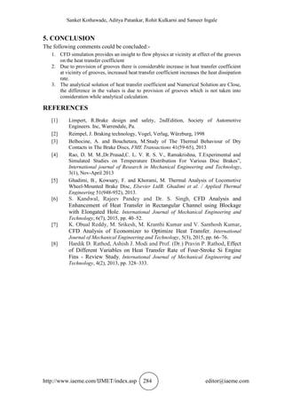 DETERMINATION OF HEAT TRANSFER COEFFICIENT OF BRAKE ROTOR DISC USING ...