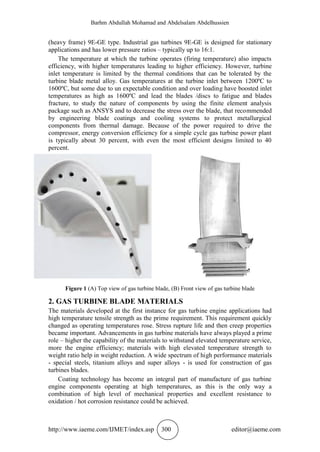 FAILURE ANALYSIS OF GAS TURBINE BLADE USING FINITE ELEMENT ANALYSIS | PDF