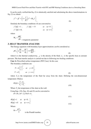 MHD CASSON FLUID FLOW AND HEAT TRANSFER WITH PST AND PHF HEATING ...