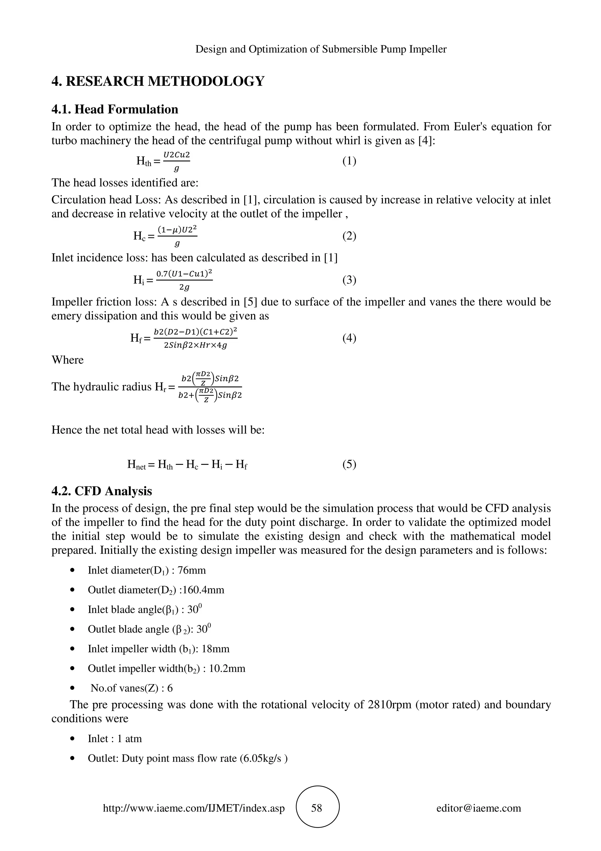 DESIGN AND OPTIMIZATION OF SUBMERSIBLE PUMP IMPELLER | PDF