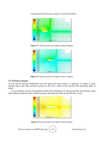 COMPUTATIONAL FLUID DYNAMIC ANALYSIS OF AIRFOIL NACA0015 | PDF