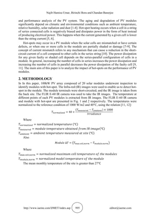 EFFECT OF HOT-SPOTTED CELL ON PV MODULE PERFORMANCE | PDF