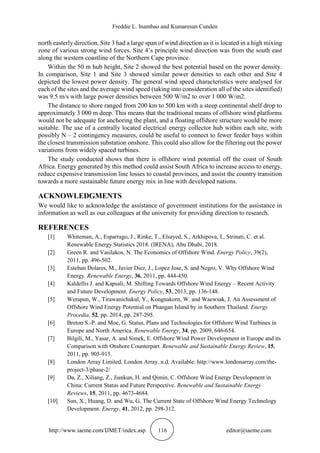 OFFSHORE WIND RESOURCE ASSESSMENT OFF THE SOUTH AFRICAN COASTLINE | PDF