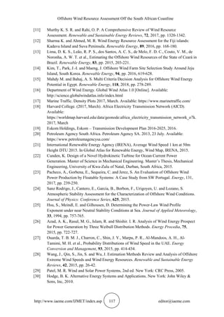 OFFSHORE WIND RESOURCE ASSESSMENT OFF THE SOUTH AFRICAN COASTLINE | PDF