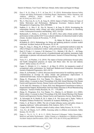THEORETICAL FRAMEWORK FOR SAFETY CULTURE AND SAFETY PERFORMANCE IN ...
