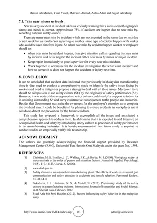 THEORETICAL FRAMEWORK FOR SAFETY CULTURE AND SAFETY PERFORMANCE IN ...