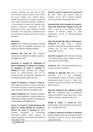 Antibacterial activity of selected medicinal plants extracts against ...