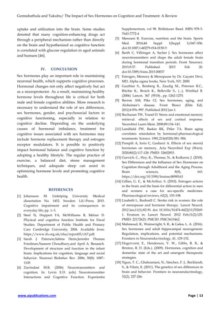 The Impact of Sex Hormones on Cognition and Treatment: A Review | PDF