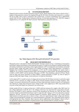 Performance Analysis of DC Micro Grid with PV-Fuel Cell Hybrid ...