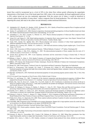 Physico-Chemical, Functional and Sensory Properties of Composite Bread ...